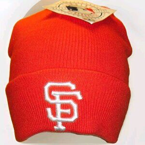 San Francisco Giants Orange Vintage 90s Mens Beanie Winter Cuffed hat cap New